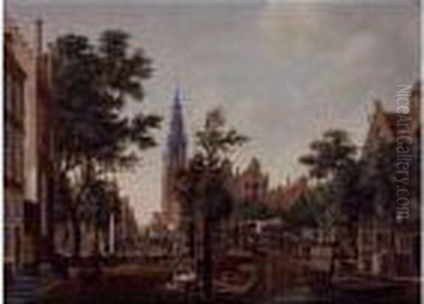 View Of The Groeburgwal, Amsterdam, With The Zuiderkerk In The Distance - view 1