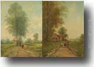 Paar Schilderijen by Paul Henry Schouten