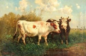 Deux Vaches S'abreuvant by Paul Henry Schouten