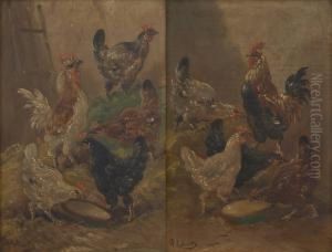 Poules Au Poulailler by Paul Henry Schouten