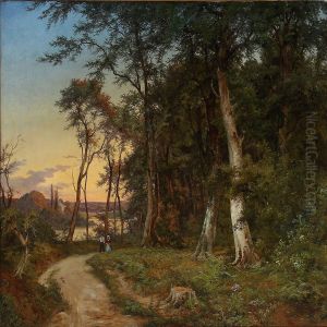 A Young Couple Walking In A Forest thumbnail