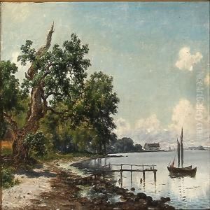 Coastal Scene From Skovshoved, Denmark by Axel Thorsen Schovelin