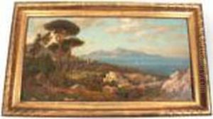 Italienische Landschaft Bei Sorrent by Josef Schoyerer