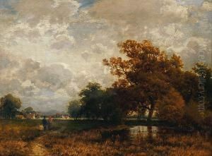 Herbstliche Voralpenlandschaft by Josef Schoyerer