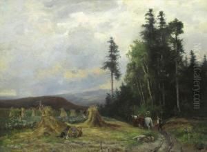 Feldlandschaft Am Waldrand by B. Schrader