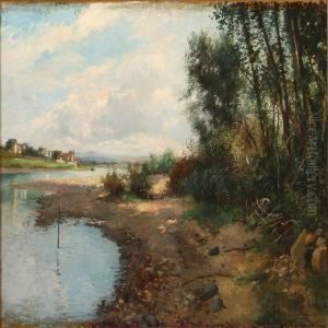 Summer Day At A Stream by Bertha Schrader