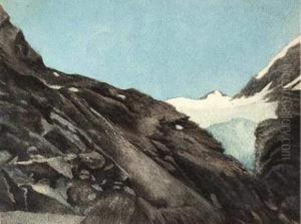 Le Glacier Du Baounnet Vu D'anciennes Moraines, Vallee D'averole. - view 1