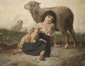 The Young Shepherdess by Julius Friedrich Anton Schrader