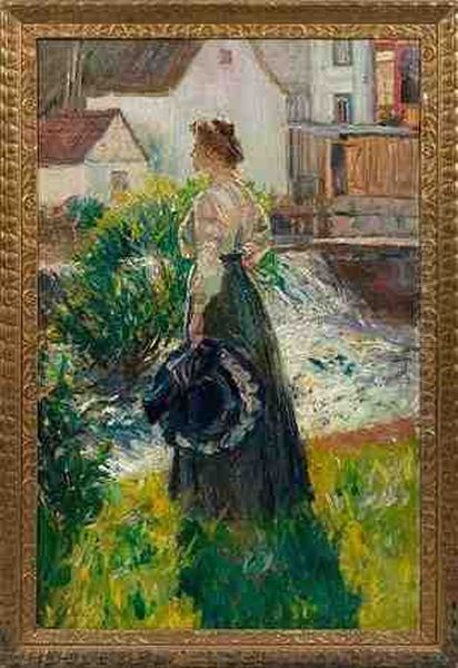 Stehende Dame Am Muhlbach - view 1