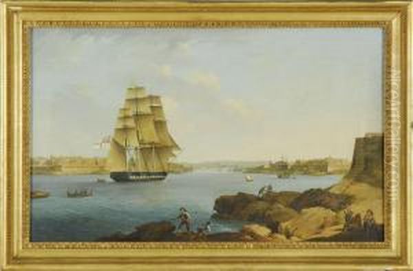 British Gunship Entering Port - view 1