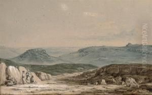 A View Across Fields To The Citadel Of Mdina, Malta by John or Giovanni Schranz