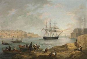 H.m.s. 
Portland 
 In The Harbour Of Malta