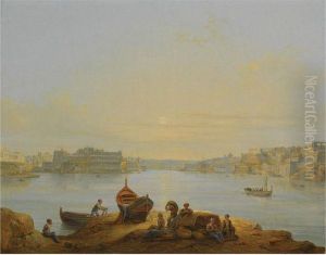 A View Of Of The Grand Harbour At Valletta, Malta