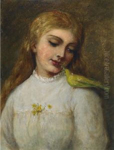 Miss Grahame With Canary
