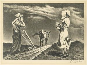 Rest From Plowing by Georges Schreiber