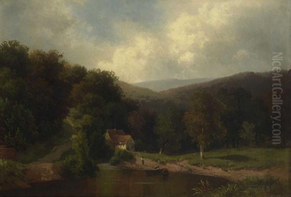 Uferlandschaft Mit Bauernhaus - view 1