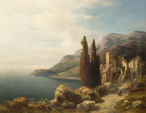 Blick Auf Monaco by Friedrich Wilhelm Schreiner