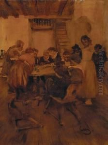 Wirtshausszene by Wilhelm Schreuer