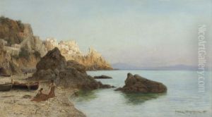 Veduta Di Amalfi by Franz Schreyer