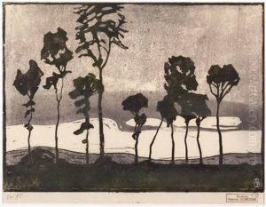 "landschaft Mitbaumgruppe" by Heinrich Schroder