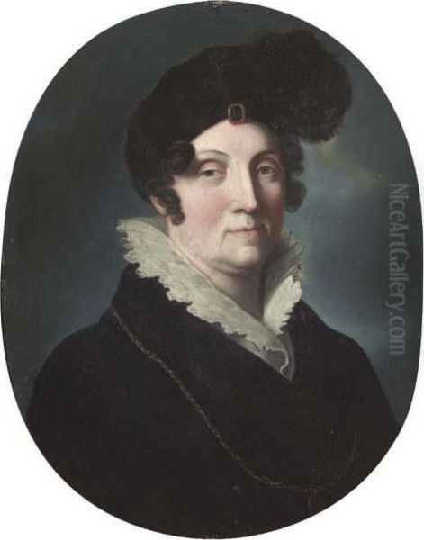 Portrait Of Amalie Margravine Of Baden, Mother Of Duchess Marie, Bust-length, In A Black Gown - view 1