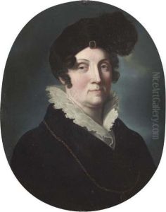 Portrait Of Amalie Margravine Of Baden, Mother Of Duchess Marie, Bust-length, In A Black Gown
