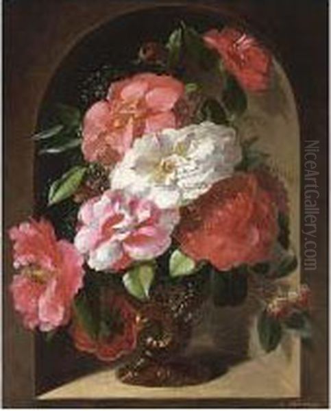 A Still Life With Flowers In A Vase - view 1