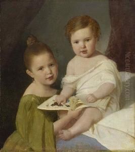 Zwei Kinder Mit
Bilderbuch. by Franz Schrotzberg