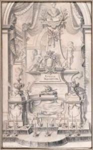 Projet Ou Modele De Tombeau by Schubler, Johann Jacob