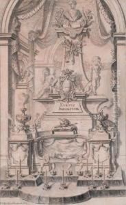 Projet De Tombeau Insere Dans Une Chapelle by Schubler, Johann Jacob