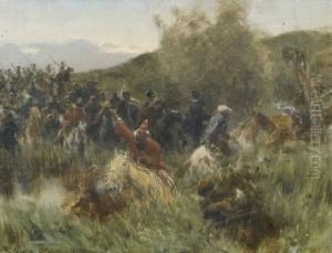 Entwurf Zur Schlacht Bei Zorndorf by Werner Wilhelm Gustav Schuch