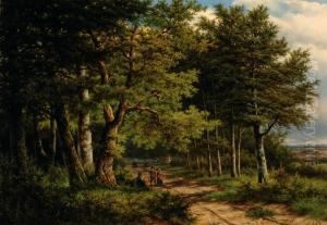 Forest View Withfigures by Leon Schulman