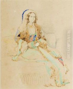 La Jeune Peintre
 [ 
Frances Schultze ; The Young Woman Artist ; Oil On Canvas ; Signed And Located Lower Left