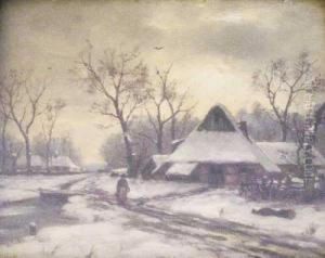 Verschneitesbauerngehoft by Karl Heinrich Schultze