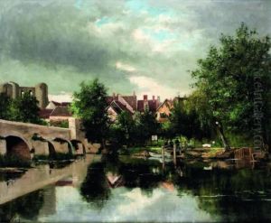 Vissers In Grez-sur-loing Bij Fontainebleau by Adrien Schulz