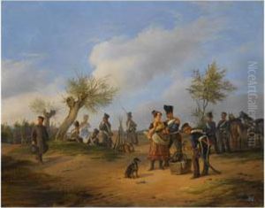Prussian Soldiers At A Bivouac