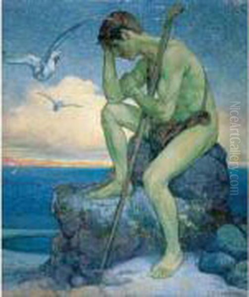 < L'homme Sur Son Rocher >. - view 1