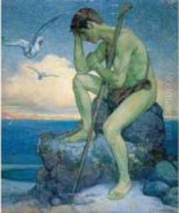 < L'homme Sur Son Rocher >. by Emil Schulze