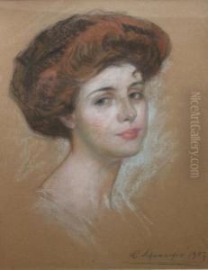 Portrait Study Of A Lady by C.J. Schumacher