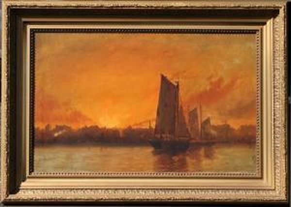 Boston Harbor Sunset - view 1