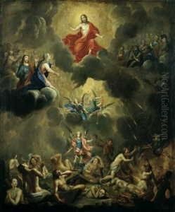 Das Jungste Gericht. Signiert Und Datiert Unten Mitte (auf Dem Grabstein): Anno Mdccxxviii Matthias Schumacher Del. Et Pinxit. by Matthias Schumacher