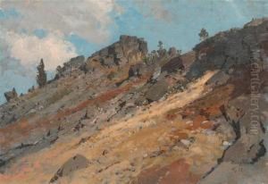 Berglandschaft. Hoher Stein