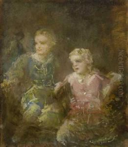 Zwei Kinder. by Raffael Schuster-Woldan