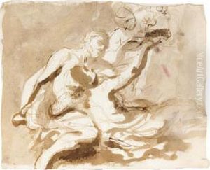 Loth Et Ses Filles by Cornelis I Schut