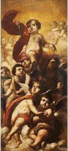 "nino Jesus Bendiciendo Rodeado De Angeles"