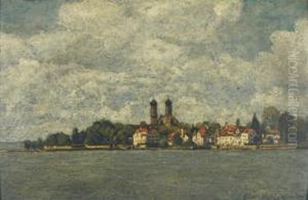 Blick Uberein Gewasser Auf Eine Stadt - view 1