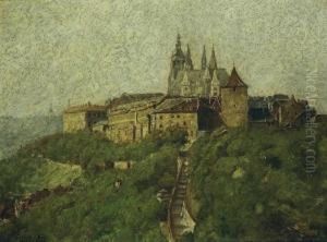 Ansicht Von Prag Mit Hradschin Und St. Veit. by Friedrich Schutz