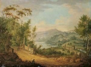 Landschaft Mit See by Johann Georg Schutz