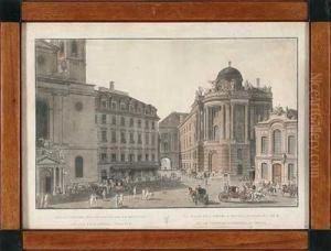 Platz Der K.k. Hofbibliotek Mit Der Statue Joseph Ii.