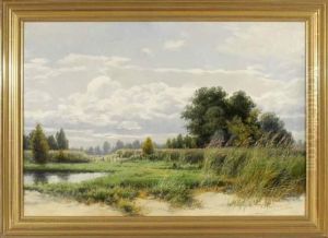 Sommerliche Auenlandschaft by Wilhelm Schutze
